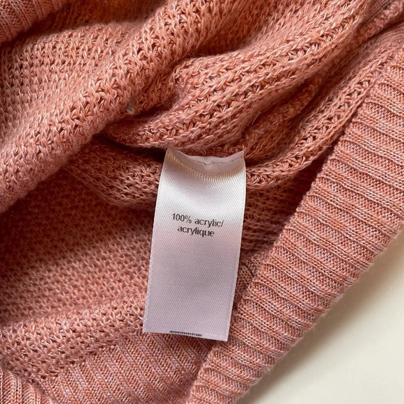 Maurices Light Pink Ruffle Cold Shoulder Knit Sweater Small Women’s - Picture 9 of 10